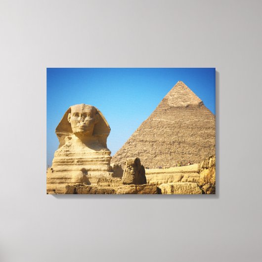 Monuments | Sphinx & Pyramid of Egypt キャンバスプリント (正面)