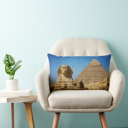 Monuments | Sphinx & Pyramid of Egypt ランバークッション (椅子)