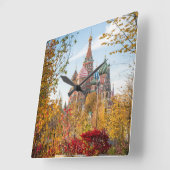 Monuments | St. Basil's Cathedral Moscow スクエア壁時計 (傾斜)