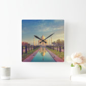 Monuments | Taj Mahal Colors スクエア壁時計 (ホーム)