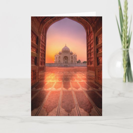 Monuments | Taj Mahal, India at Sunset カード (正面)