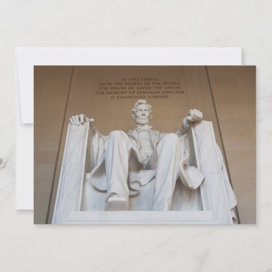 Monuments | The Lincoln Memorial サンキューカード (正面)