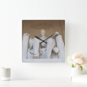 Monuments | The Lincoln Memorial スクエア壁時計 (ホーム)