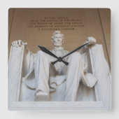 Monuments | The Lincoln Memorial スクエア壁時計 (正面)