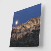 Monuments | The Parthenon Athens, Greece スクエア壁時計 (傾斜)