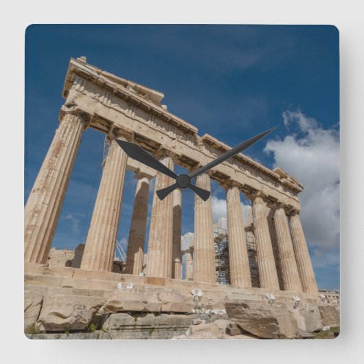 Monuments | The Parthenon, Greece スクエア壁時計 (正面)