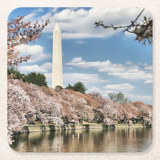 Monuments | Washington Memorial スクエアペーパーコースター (正面)