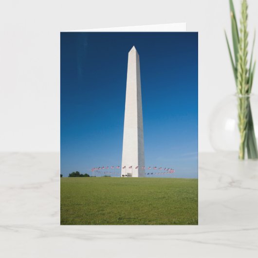 Monuments | Washington Monument with Flags カード (正面)