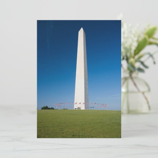 Monuments | Washington Monument with Flags サンキューカード (スタンド正面)