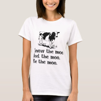 mooの感じがmoo moo牛であることを知って下さい tシャツ
