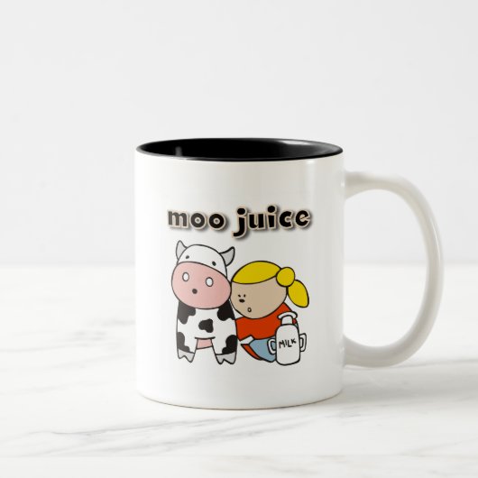 MooジュースのTシャツおよびギフト ツートーンマグカップ (右)