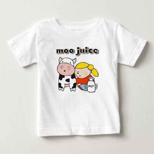 MooジュースのTシャツおよびギフト ベビーTシャツ (正面)