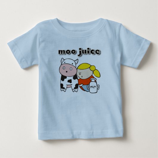 MooジュースのTシャツおよびギフト ベビーTシャツ (正面)