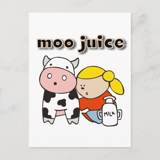 MooジュースのTシャツおよびギフト ポストカード (正面)