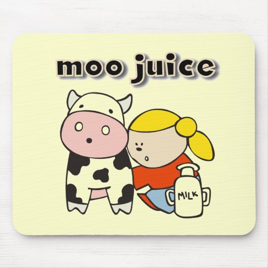 MooジュースのTシャツおよびギフト マウスパッド (正面)