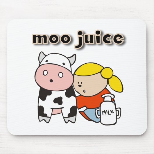 MooジュースのTシャツおよびギフト マウスパッド (正面)