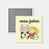 MooジュースのTシャツおよびギフト マグネット (正面/裏面)