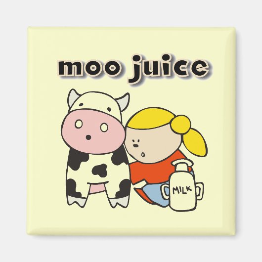 MooジュースのTシャツおよびギフト マグネット (正面)