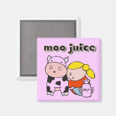 MooジュースのTシャツおよびギフト マグネット (正面/裏面)
