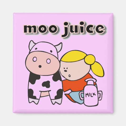 MooジュースのTシャツおよびギフト マグネット (正面)