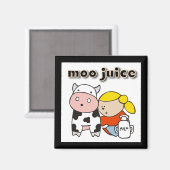 MooジュースのTシャツおよびギフト マグネット (正面/裏面)