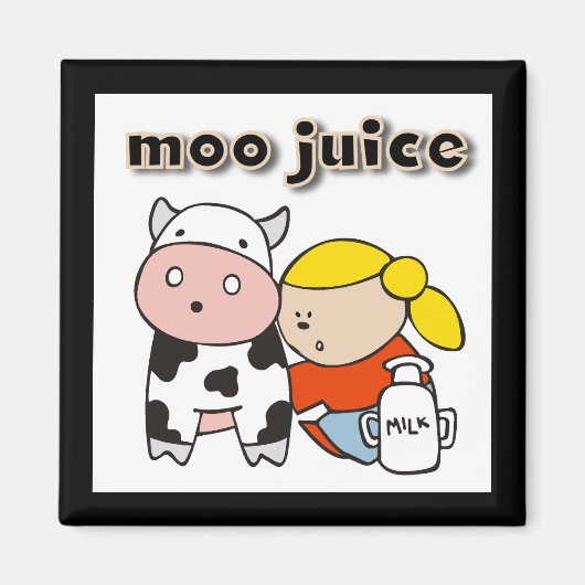 MooジュースのTシャツおよびギフト マグネット (正面)