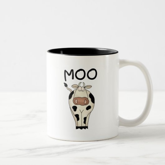 Moo牛Tシャツおよびギフト ツートーンマグカップ (右)