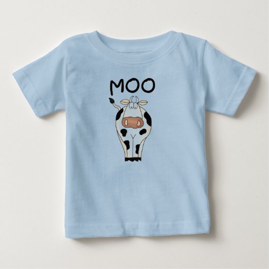 Moo牛Tシャツおよびギフト ベビーTシャツ (正面)