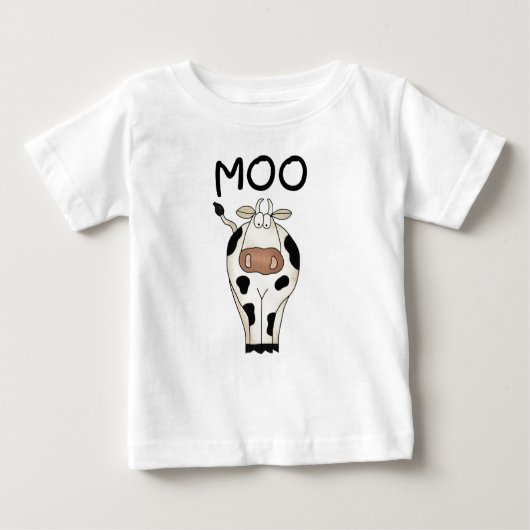 Moo牛Tシャツおよびギフト ベビーTシャツ (正面)