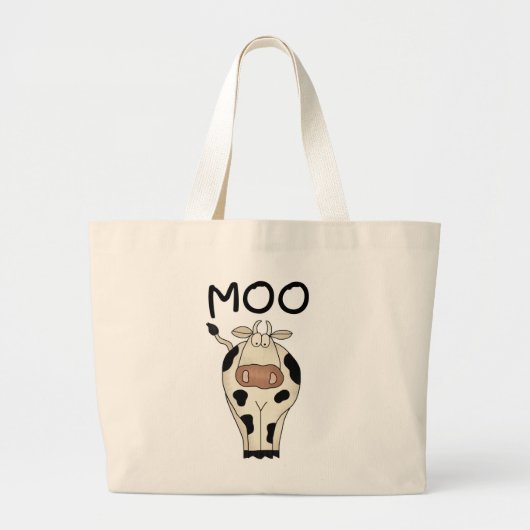 Moo牛Tシャツおよびギフト ラージトートバッグ (正面)