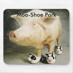 Moo靴のポーク マウスパッド