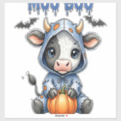 Moo Boo Halloween Cow シール (シート)