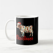 Moo Christmas Funny Cow Lovers Cattle Famer Farmin コーヒーマグカップ (左)