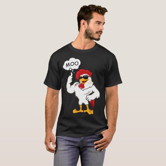 MOO  CowChicken Moo  Chicken  Farm Animals Tシャツ (正面フル)