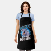 MOO DENG カバ乗り The MOO DENG エプロン (着用した状態)