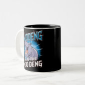 MOO DENG カバ乗り The MOO DENG ツートーンマグカップ (正面左)