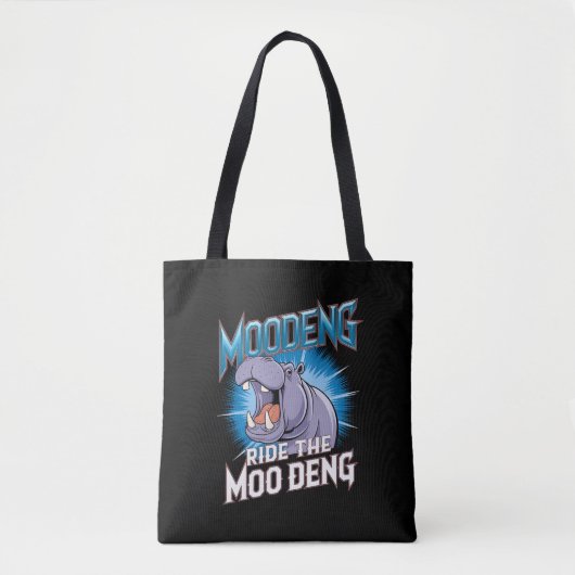 MOO DENG カバ乗り The MOO DENG トートバッグ (正面)