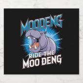 MOO DENG カバ乗り The MOO DENG ビールラベル (シングルラベル)