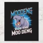 MOO DENG カバ乗り The MOO DENG ワインラベル (シングルラベル)