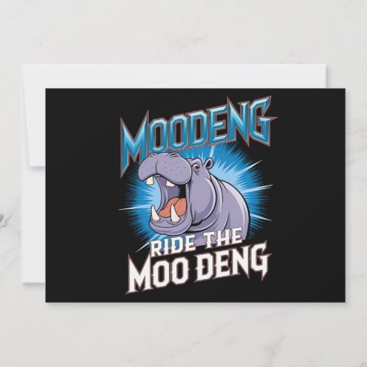 MOO DENG カバ乗り The MOO DENG 招待状 (正面)