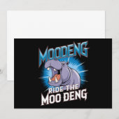 MOO DENG カバ乗り The MOO DENG 招待状 (正面/裏面)