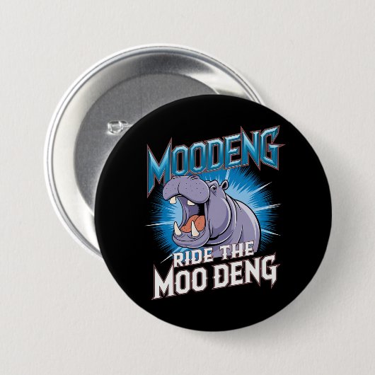 MOO DENG カバ乗り The MOO DENG 缶バッジ (正面&裏面)