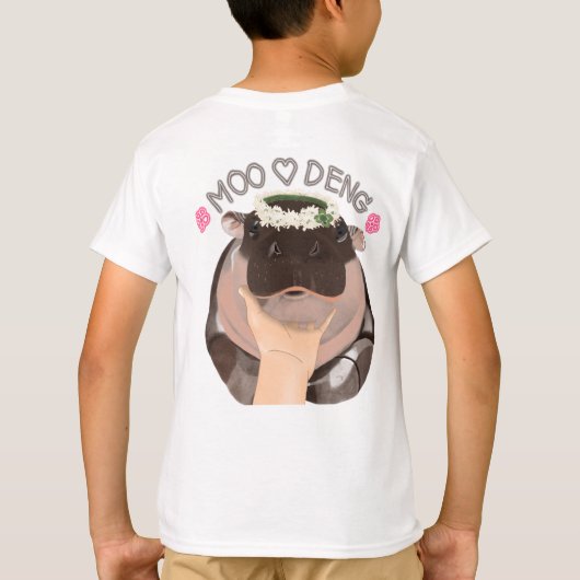 Moo Deng, a hippo from Thailand T-Shirt Tシャツ (裏面)