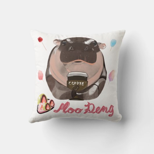 Moo Deng Hippo クッション (裏面)