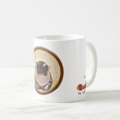Moo Deng Hippo for Merry Christmas  コーヒーマグカップ (正面右)