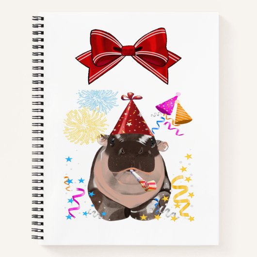 Moo Deng Hippo from Thailand ノートブック (正面)