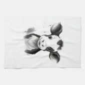 "Moo-dern Kitchen" タオル - 手を乾かして、心も温かく！ (横)