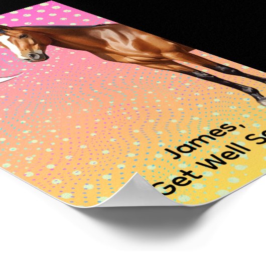 moo get well horse poster ポスター (角)