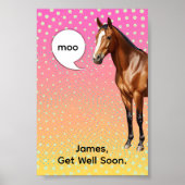 moo get well horse poster ポスター (正面)
