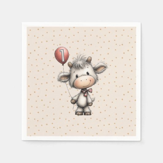 Moo Magic:1歳記念エディション！ スタンダードカクテルナプキン (正面)